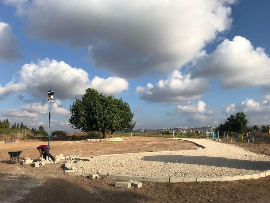 Early days of setting up the initiative space after securing land and getting clearance to build.